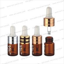 Amber Packaging for Empty Serum Glass Bottle 5ml 7ml with Gold Aluminum Dropper
